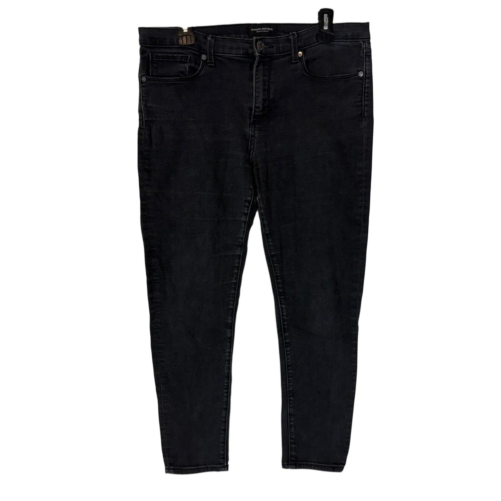 Banana Republic‎ Jeans Mens 31x28 Gray Skinny Slim Stretch Denim Charcoal Wash